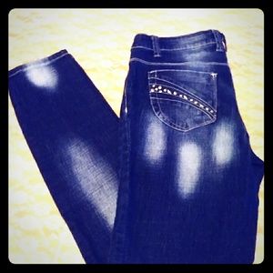 LEI Acid Washed Destroyed Jeans